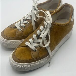rag & bone suede golden brown sneakers